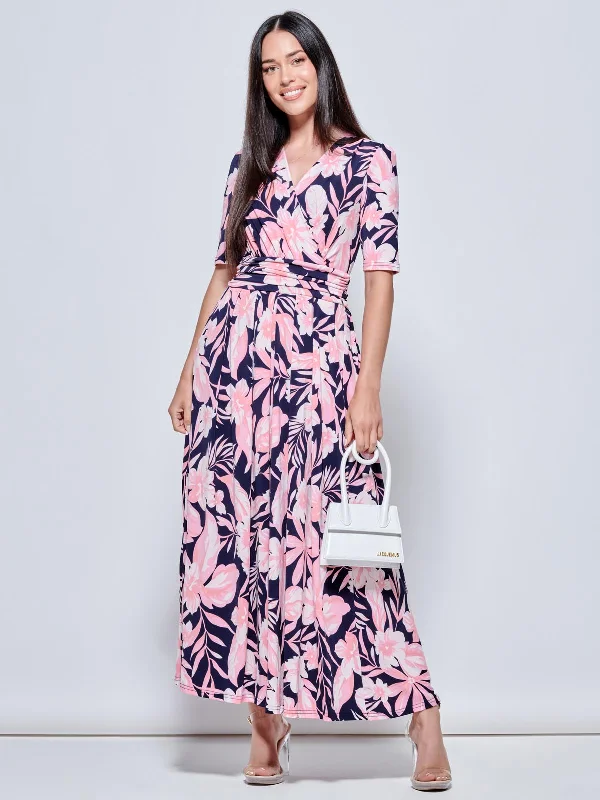 Find your perfect fit with stylish women’s clothing Saniya Print Jersey Maxi Dress, Navy Orange Floral Find your perfect fit with stylish women’s clothing Saniya Print Jersey Maxi Dress, Navy Orange Floral