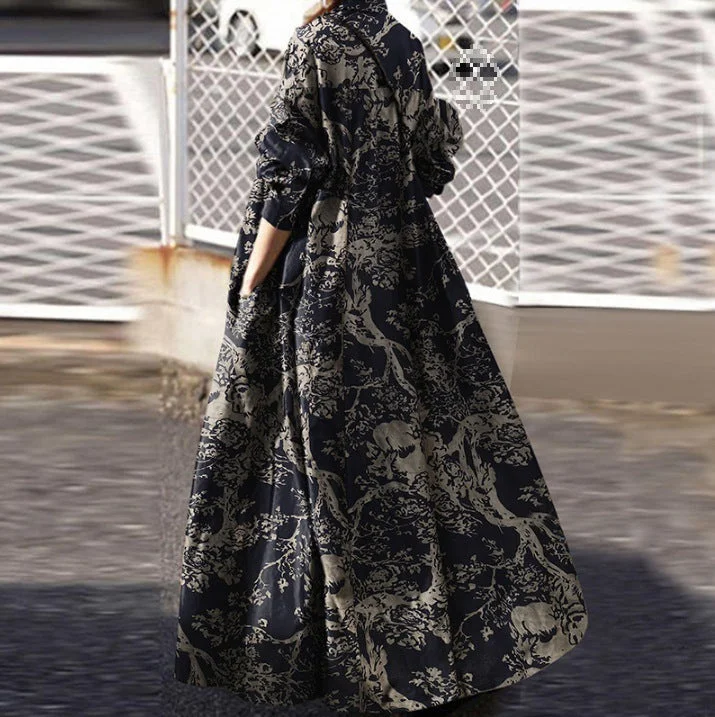 Bold, confident, and stylish women’s clothing Ladies Elegant Retro Printed Loose Cotton Linen Maxi Dresses Bold, confident, and stylish women’s clothing Ladies Elegant Retro Printed Loose Cotton Linen Maxi Dresses