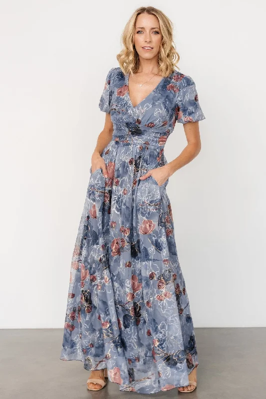 Curated collections for modern, fashionable women   Ardley Maxi Dress | Slate Print
