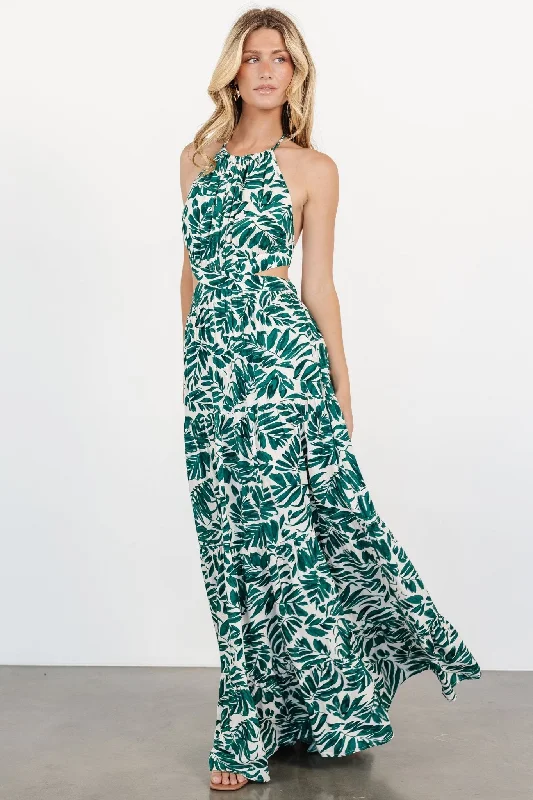 Express your style with fashionable women’s clothing Brett Halter Maxi Dress | Palm Green Print Express your style with fashionable women’s clothing Brett Halter Maxi Dress | Palm Green Print
