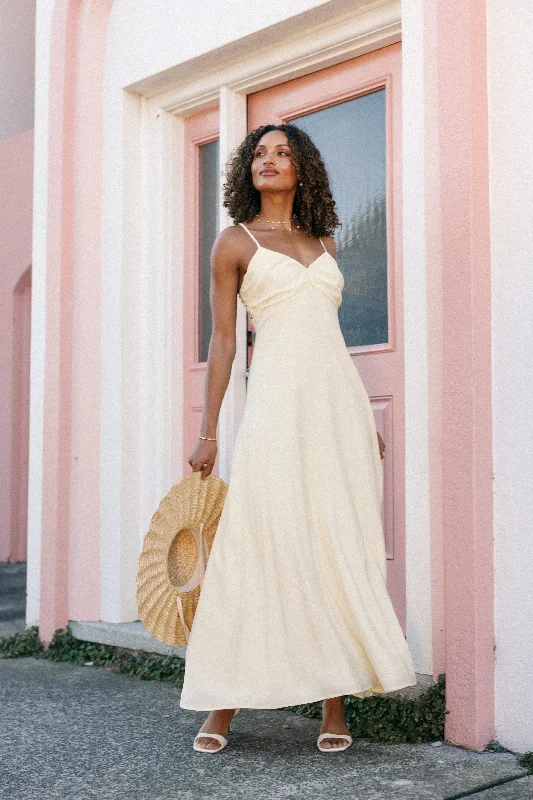 Step up your style with trendy women’s clothing   Maddie Maxi Dress - Butter Yellow