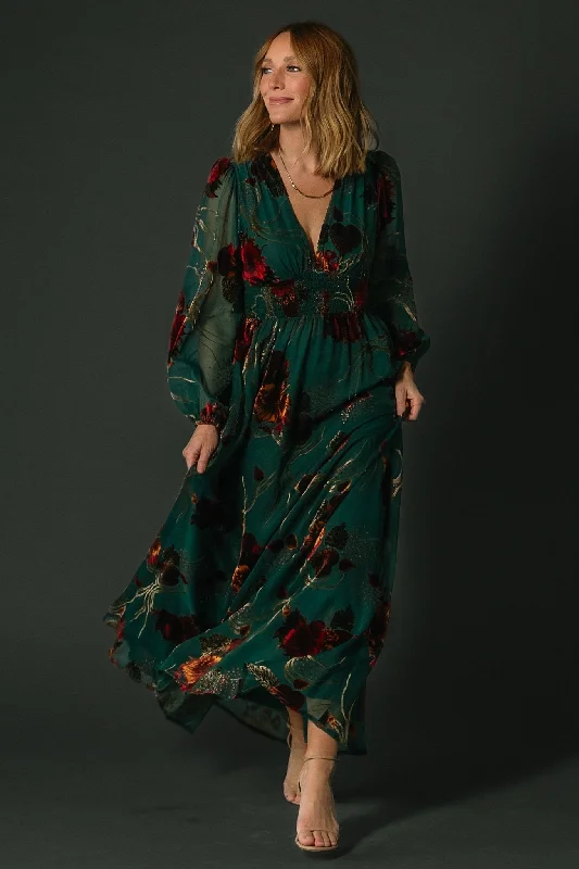 Sustainable fashion for stylish women   Mikla Maxi Dress | Jade Multi