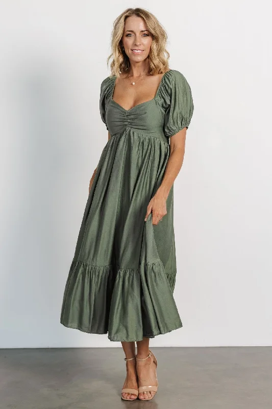 Bold and beautiful clothing for every woman   Annalisa Midi Dress | Olive