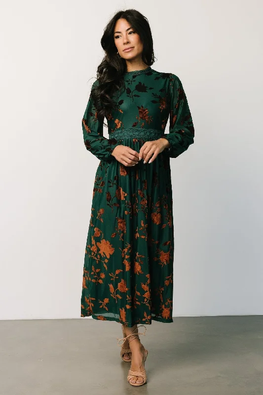 Trendsetting women’s clothing for fashion lovers Christine Velvet Embossed Midi Dress | Jade Trendsetting women’s clothing for fashion lovers Christine Velvet Embossed Midi Dress | Jade