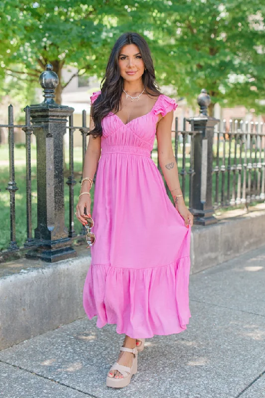 Fashionable, yet affordable women’s apparel Pinky Promise Pink Cap Sleeve Midi Dress Fashionable, yet affordable women’s apparel Pinky Promise Pink Cap Sleeve Midi Dress