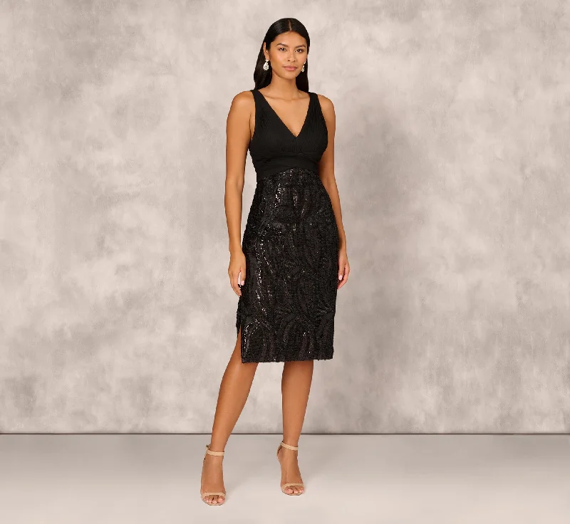 Affordable stylish women’s fashion collection Sleeveless Midi Dress With 3D Embroidered Skirt In Black Affordable stylish women’s fashion collection Sleeveless Midi Dress With 3D Embroidered Skirt In Black