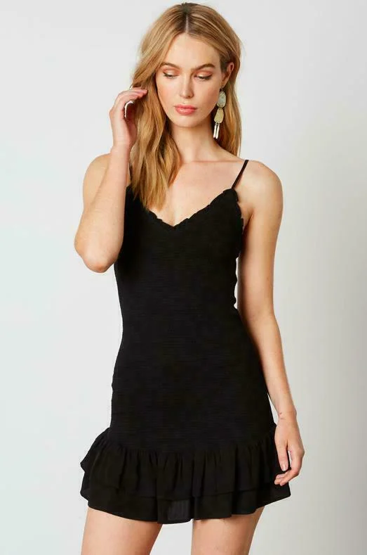 Step up your style with trendy women’s clothing   Skylar Black Smocked Cami Dress