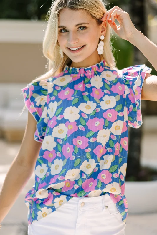 Women’s fashion that reflects your personality A True Beauty Blue & Pink Floral Blouse Women’s fashion that reflects your personality A True Beauty Blue & Pink Floral Blouse
