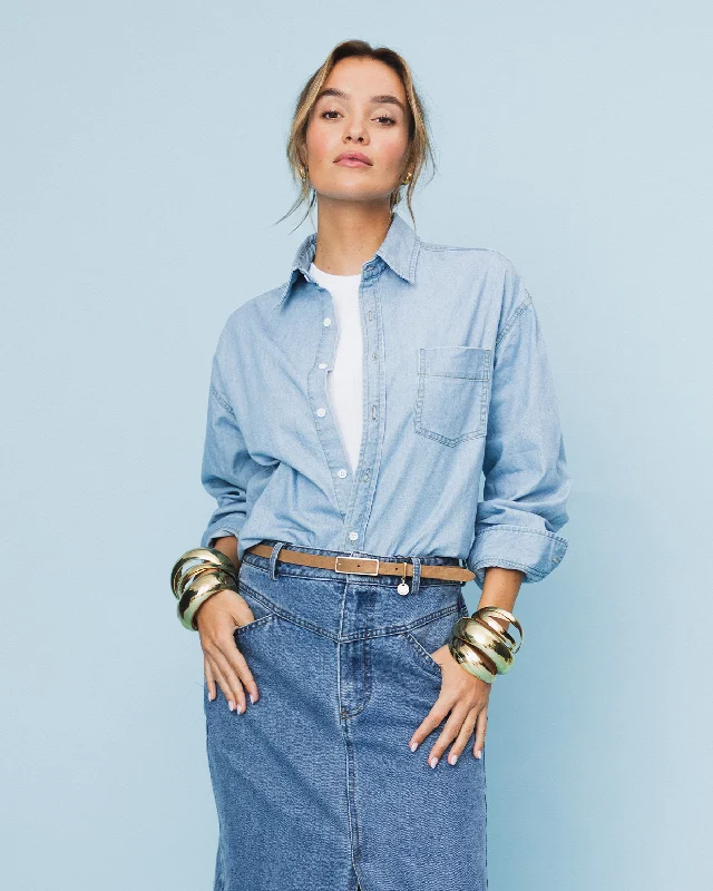 Luxurious fabrics and modern designs for women   Ayla Denim Shirt