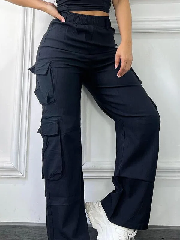 Versatile outfits to transition from day to night   Black Cargo Pants