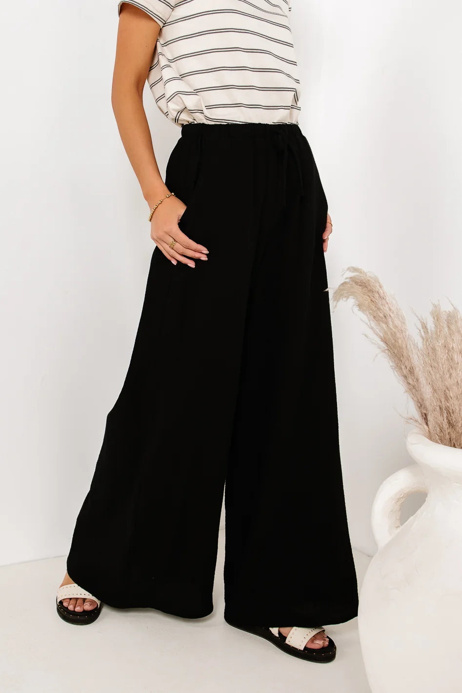 Look and feel your best in our women’s wear   Brandi Wide Leg Pants in Black