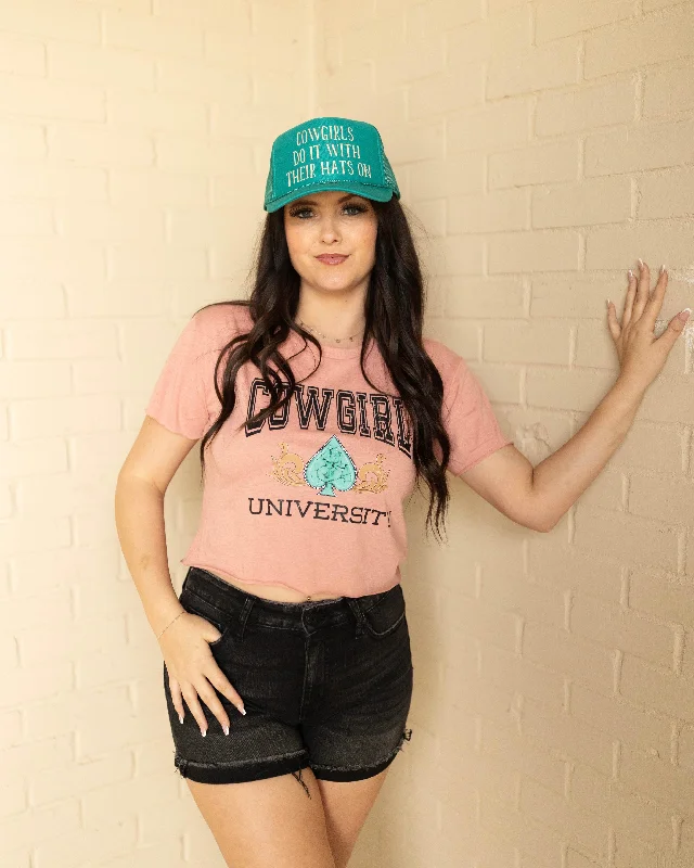 Iconic women’s outfits that never go out of style   Cowgirl University Cropped Tee