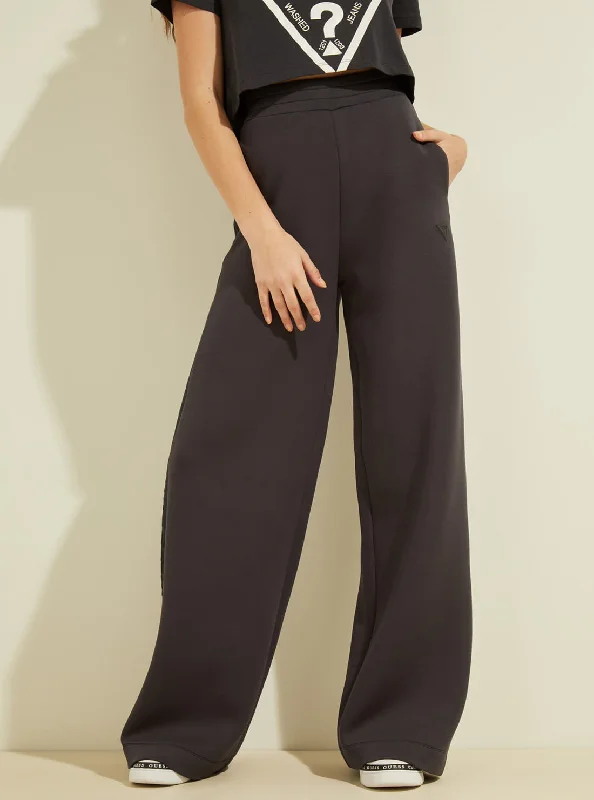Latest fashion trends for modern women Eco Dark Grey Allie Active Scuba Wide-Leg Pants Latest fashion trends for modern women Eco Dark Grey Allie Active Scuba Wide-Leg Pants