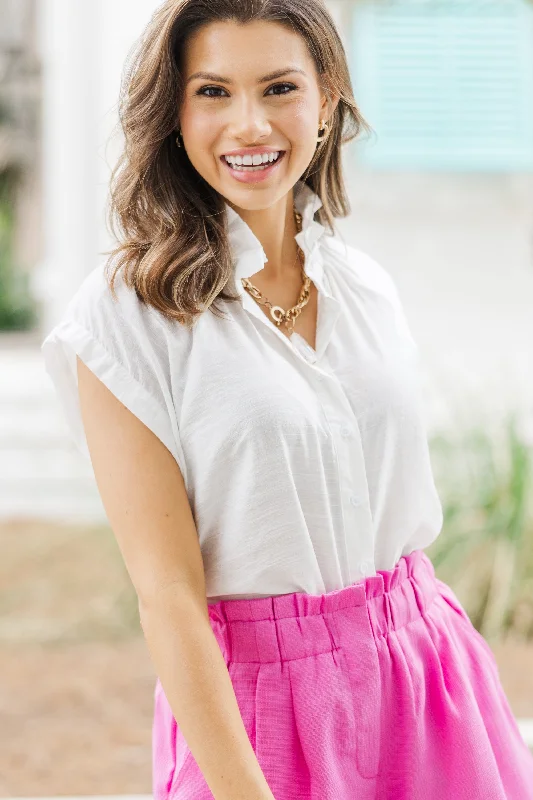 Women’s clothing that combines comfort and style Find Your Way Off White Button Down Top Women’s clothing that combines comfort and style Find Your Way Off White Button Down Top