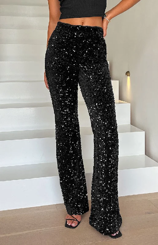 Perfect fashion pieces for the busy woman   Glimmer Glimmer Black Sequin Pants