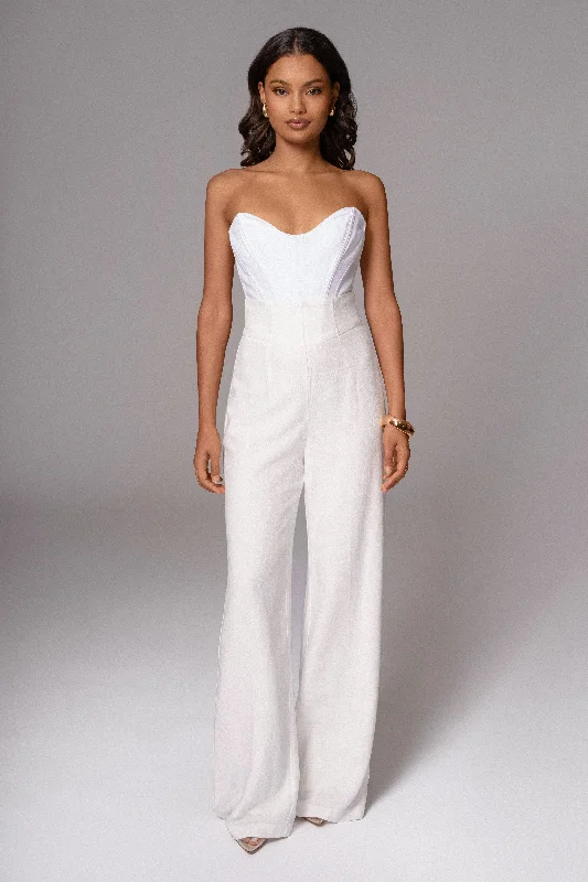Elevate your look with premium women’s wear   Ivory Explorer Linen Pants