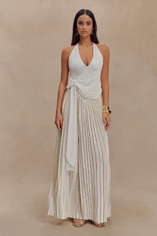 Refresh your wardrobe with trendy women’s apparel   Kennedy Plisse Wide Leg Pants - Ivory