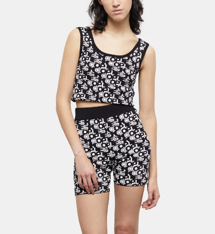 Summer-ready fashion for stylish women   Knit Cycling Shorts With Logo