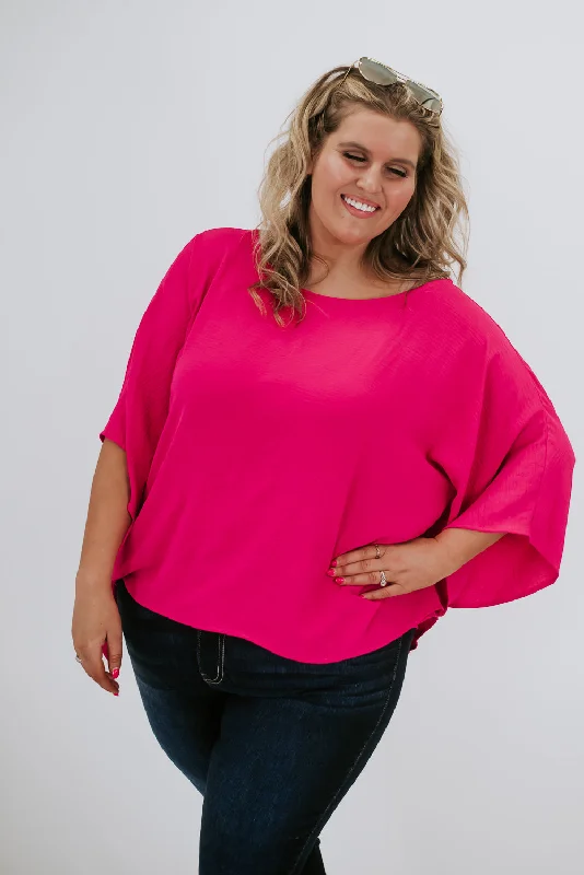 Effortlessly stylish outfits for the modern woman Level Up Dolman Sleeve Top, Hot Pink Effortlessly stylish outfits for the modern woman Level Up Dolman Sleeve Top, Hot Pink