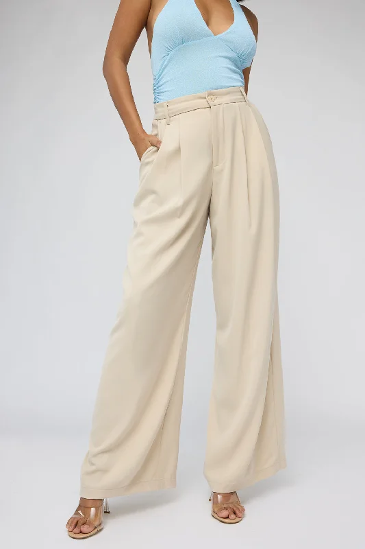 Curated collections for modern, fashionable women Soft Caramel Super Flared Korean Pants Curated collections for modern, fashionable women Soft Caramel Super Flared Korean Pants