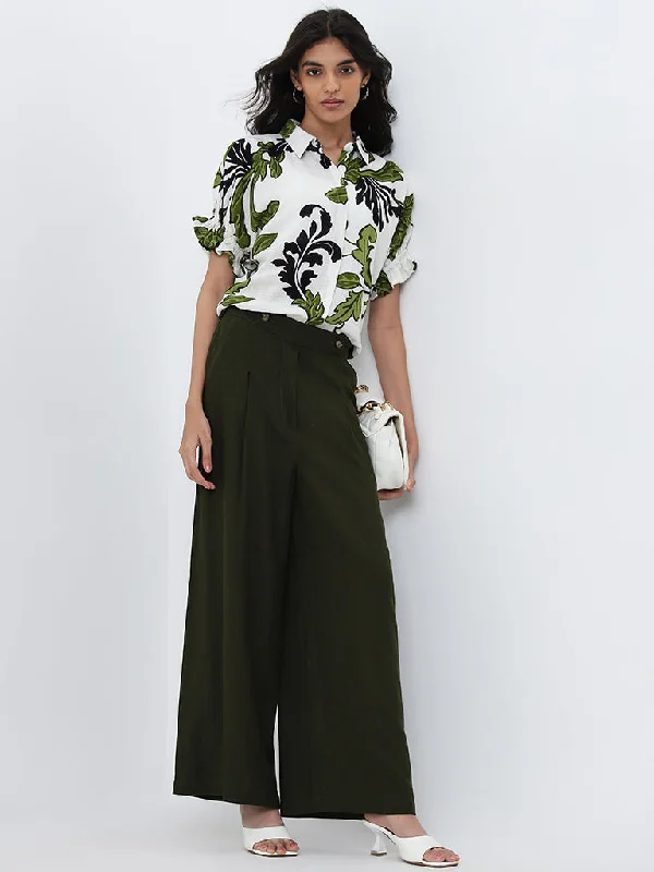 Fashionable women’s clothing that makes you shine LOV Olive Green High-Rise Palazzos Fashionable women’s clothing that makes you shine LOV Olive Green High-Rise Palazzos