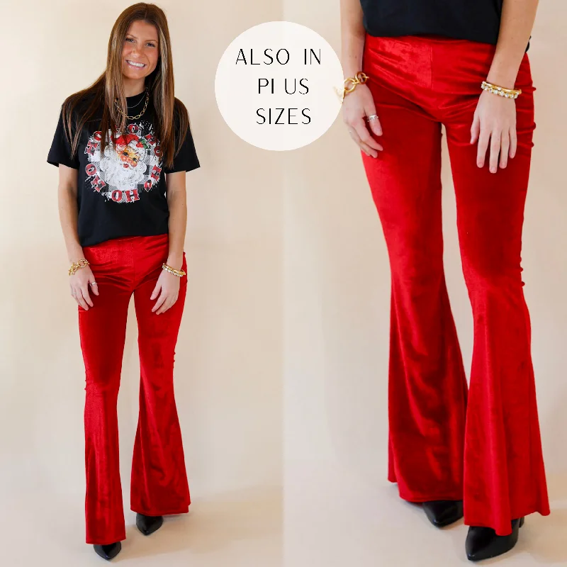 Women’s clothing that fits your personality and style Luxe Standard Velvet Bell Bottom Pants in Red Women’s clothing that fits your personality and style Luxe Standard Velvet Bell Bottom Pants in Red