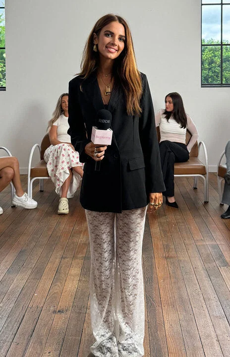 Casual yet chic women’s outfits for work or play   Mirage White Lace Pants