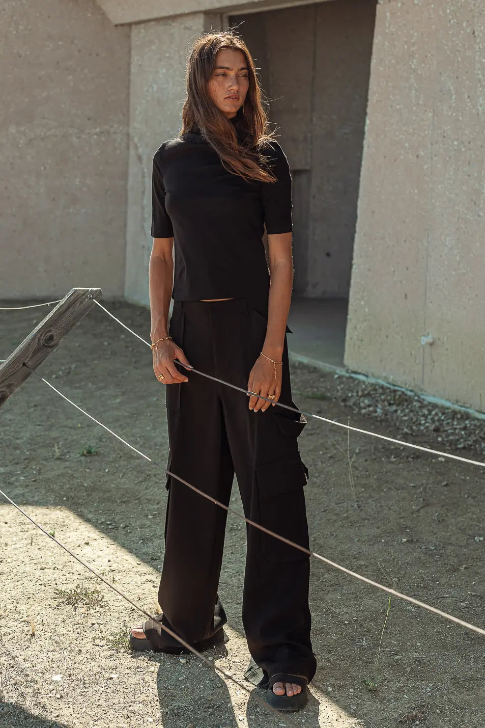Chic for every occasion and style   Quinn Utility Pants in Black