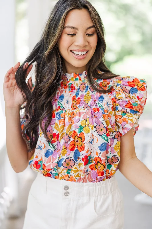 Chic for every occasion and style   Ready For The Day Pink Ditsy Floral Blouse
