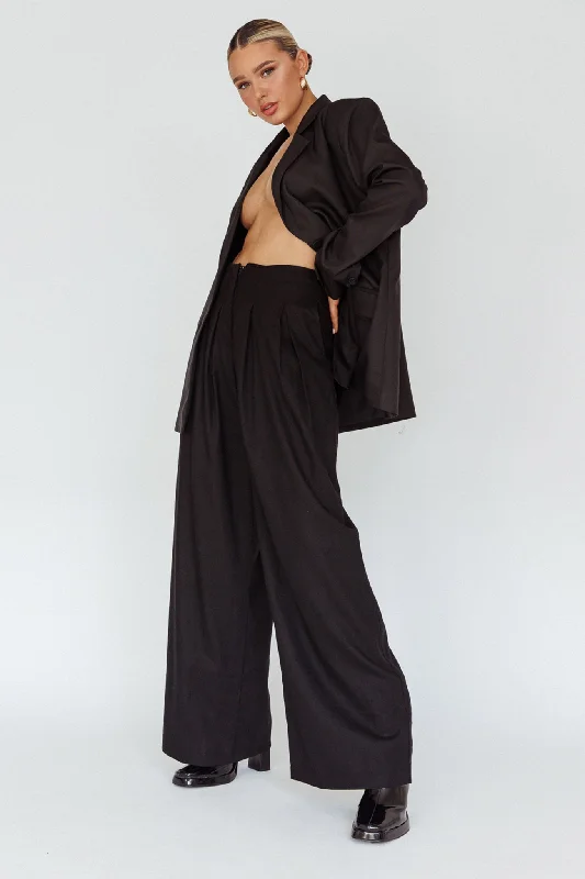 Fashionable clothing that fits every occasion   Sloan Side Pocket Trouser Pants Black