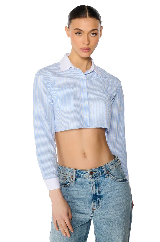 Statement pieces for the confident woman YOURS TRULY SEERSUCKER LONG SLEEVE BUTTON DOWN SHIRT Statement pieces for the confident woman YOURS TRULY SEERSUCKER LONG SLEEVE BUTTON DOWN SHIRT