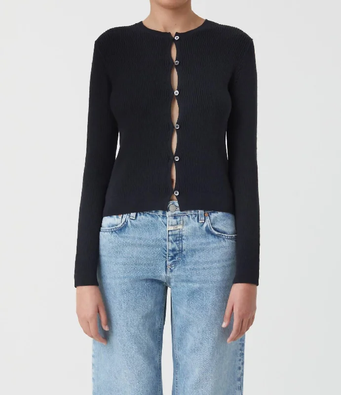 Versatile outfits to transition from day to night   Cropped Cardigan In Black