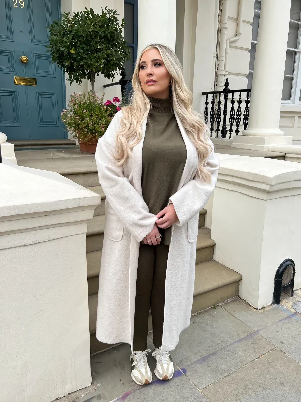 Fashionable women’s clothing that makes you shine Curve Beige Long Wool Effect Cardigan Fashionable women’s clothing that makes you shine Curve Beige Long Wool Effect Cardigan