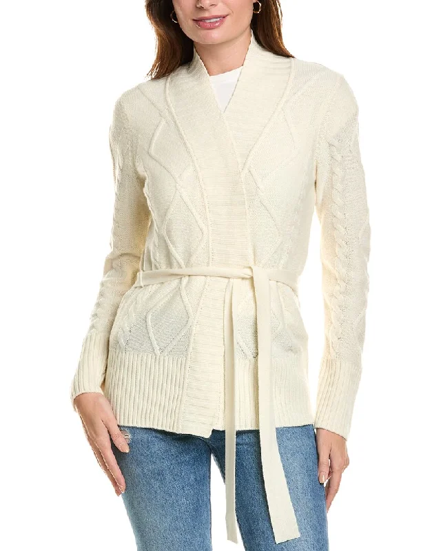 Fashion-forward women’s clothing on a budget Forte Cashmere Belted Cable Wool & Cashmere-Blend Cardigan Fashion-forward women’s clothing on a budget Forte Cashmere Belted Cable Wool & Cashmere-Blend Cardigan