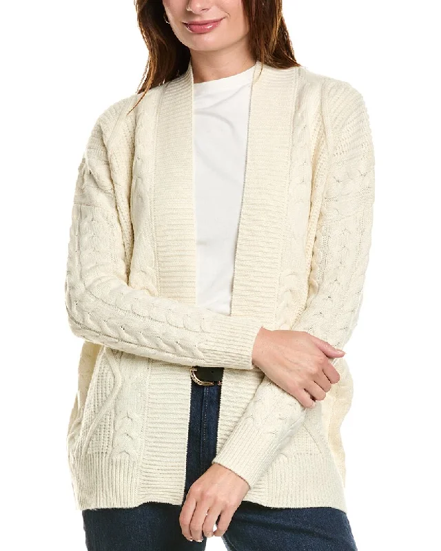 Timeless women’s fashion for any occasion Forte Cashmere Luxe Cable Wool & Cashmere-Blend Cardigan Timeless women’s fashion for any occasion Forte Cashmere Luxe Cable Wool & Cashmere-Blend Cardigan
