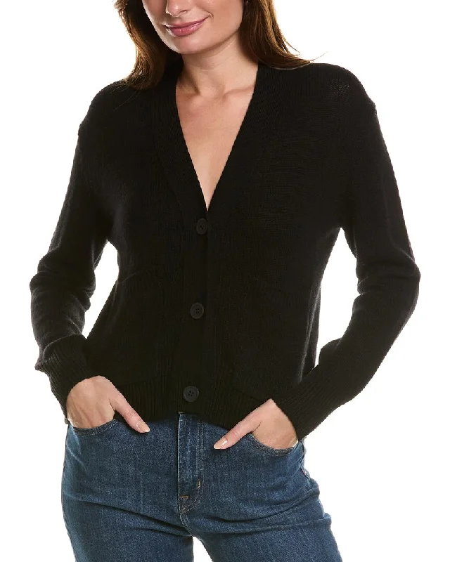 Summer-ready fashion for stylish women Forte Cashmere Pocket V-Neck Wool & Cashmere-Blend Cardigan Summer-ready fashion for stylish women Forte Cashmere Pocket V-Neck Wool & Cashmere-Blend Cardigan