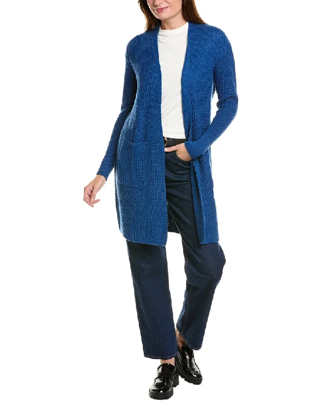 Stylish plus-size clothing for women Forte Cashmere Rib Long Wool & Cashmere-Blend Cardigan Stylish plus-size clothing for women Forte Cashmere Rib Long Wool & Cashmere-Blend Cardigan
