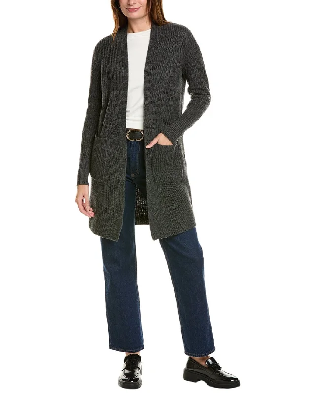 A perfect wardrobe for fashionable women Forte Cashmere Rib Long Wool & Cashmere-Blend Cardigan A perfect wardrobe for fashionable women Forte Cashmere Rib Long Wool & Cashmere-Blend Cardigan