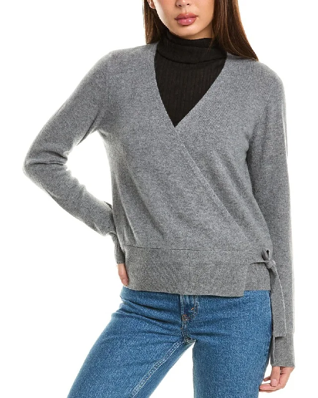 Sustainable fashion for stylish women   InCashmere Tie-Side Cashmere Cardigan