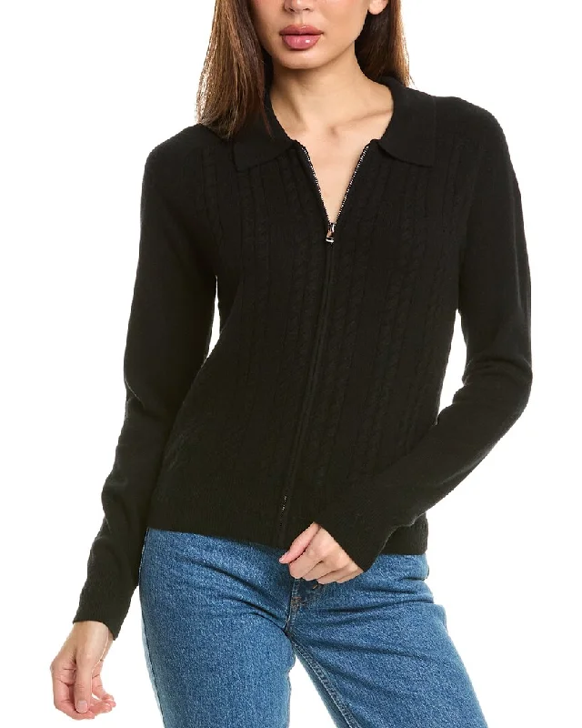Dress to impress with elegant women’s wear   InCashmere Zip Front Cashmere Cardigan