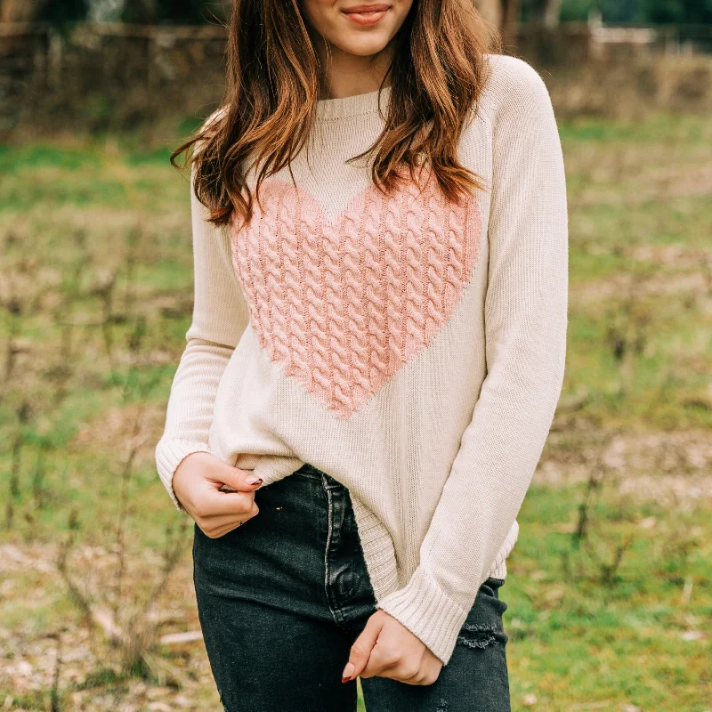 Refresh your wardrobe with stylish women’s outfits Love Is In The Air Heart Sweater Cream Refresh your wardrobe with stylish women’s outfits Love Is In The Air Heart Sweater Cream
