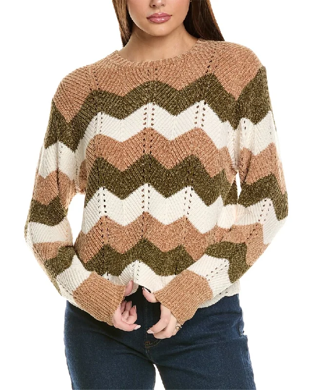 Elegant evening wear for special events Michael Stars Lakin Chevron Stripe Cropped Wool-Blend Sweater Elegant evening wear for special events Michael Stars Lakin Chevron Stripe Cropped Wool-Blend Sweater