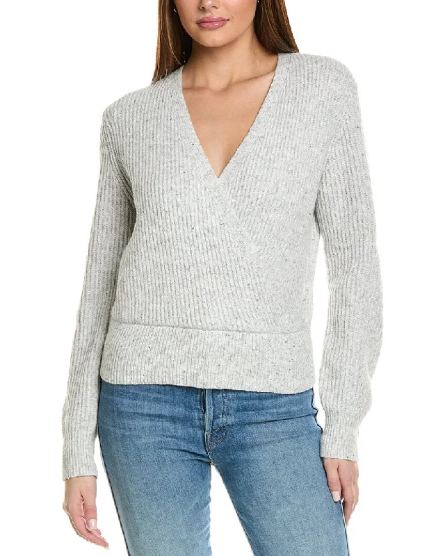 Statement pieces for the confident woman   Michael Stars Laurel Surplice Sweater