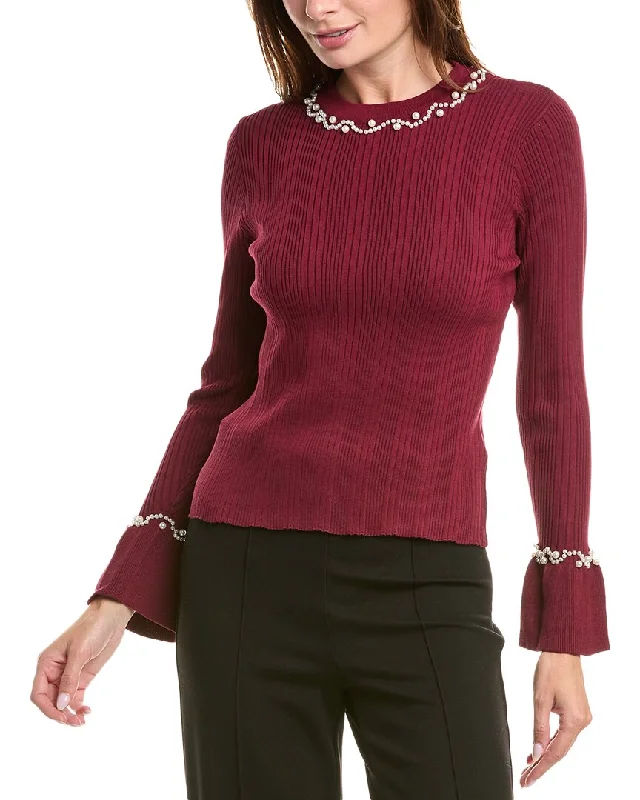 Women’s fashion that reflects your personality   Nanette Nanette Lepore Pearl Bead Sweater
