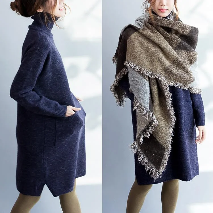 The ultimate guide to stylish women’s fashion Navy knit sweater dresses oversize long woolen sweaters The ultimate guide to stylish women’s fashion Navy knit sweater dresses oversize long woolen sweaters