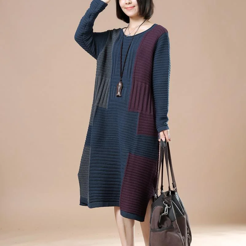 Statement pieces for the confident woman Navy plus size woman sweaters long knit dresses Statement pieces for the confident woman Navy plus size woman sweaters long knit dresses