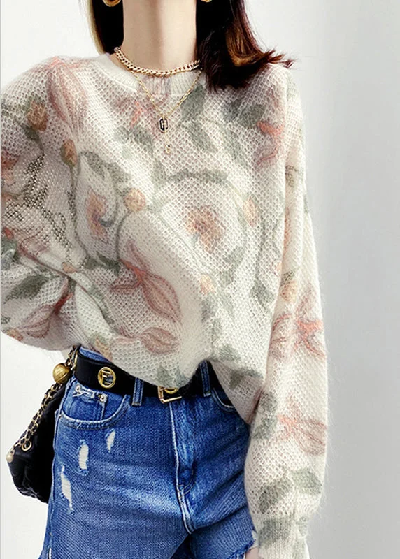 Women’s clothing that combines comfort and style New Beige O Neck Print Patchwork Knit Sweaters Fall Women’s clothing that combines comfort and style New Beige O Neck Print Patchwork Knit Sweaters Fall