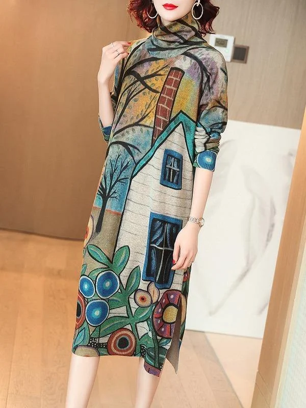 Sustainable fashion for stylish women omychic plus size knitted vintage women causal loose midi autumn winter sweater dress Sustainable fashion for stylish women omychic plus size knitted vintage women causal loose midi autumn winter sweater dress