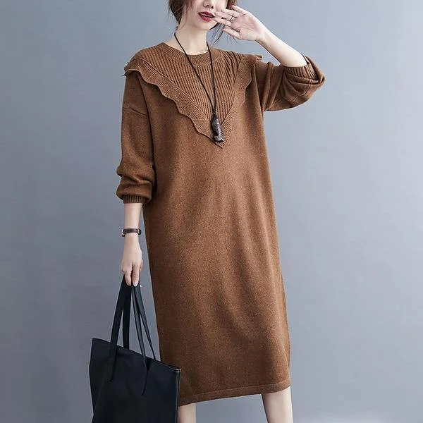 High-quality women’s wear for everyday elegance omychic plus size knitted vintage women causal loose midi autumn winter sweater dress High-quality women’s wear for everyday elegance omychic plus size knitted vintage women causal loose midi autumn winter sweater dress