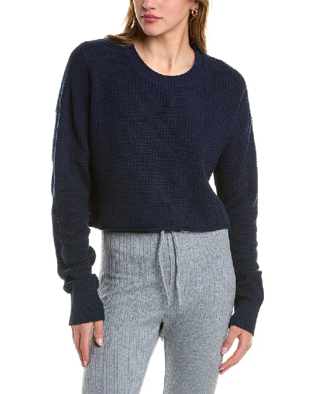 Trendsetting women’s clothing for fashion lovers   Onia Cropped Waffle Sweater